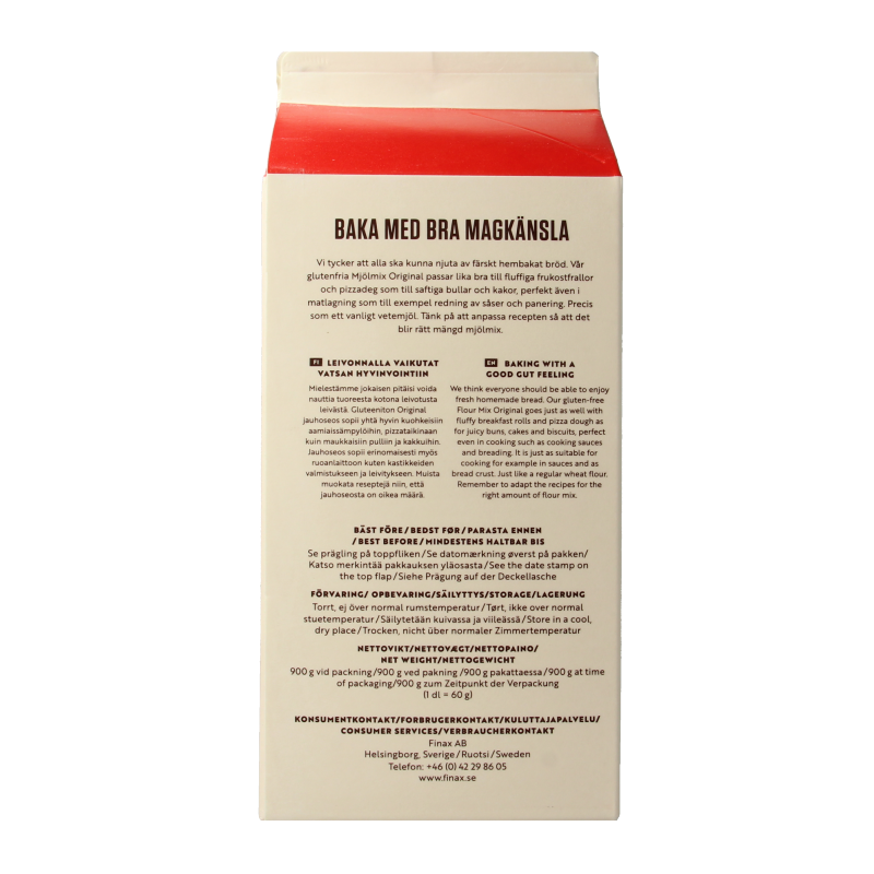 Finax Broodmix wit glutenvrij 900 Gram