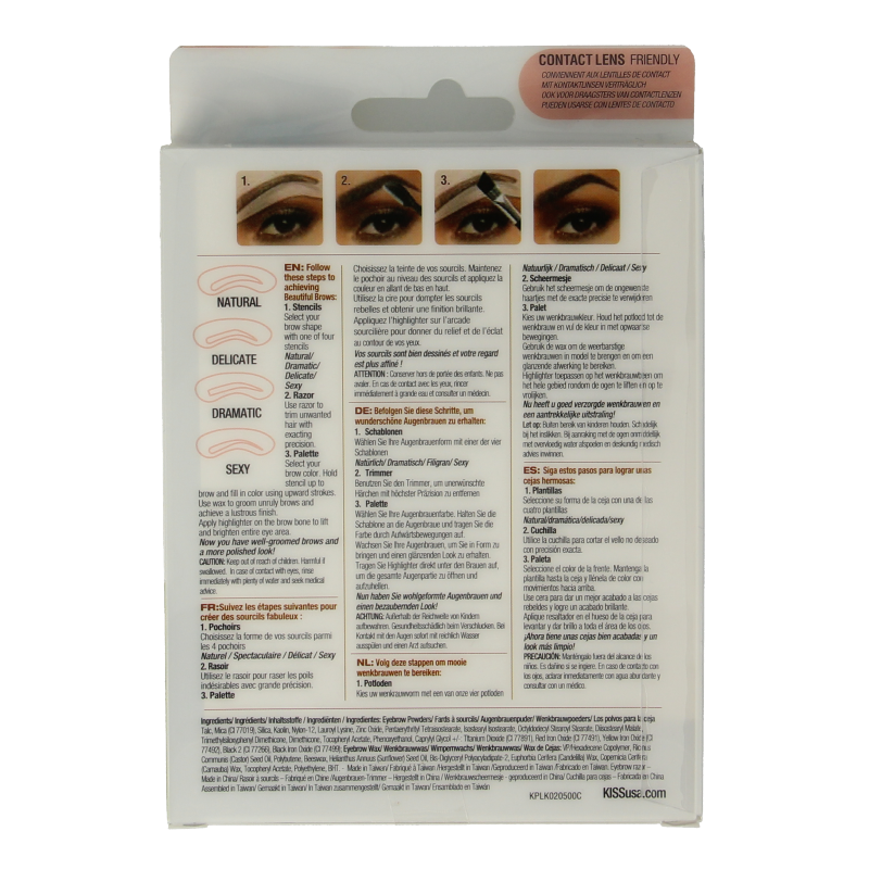 Kiss Beautiful brow kit  1 Stuks