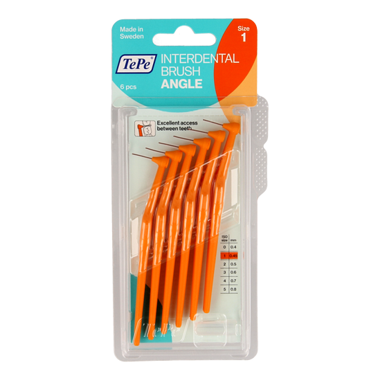 TePe Angle oranje 0.45 mm size 1 6 Stuks