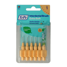 TePe Interdentale rager extra soft licht oranje maat 1 6 Stuks