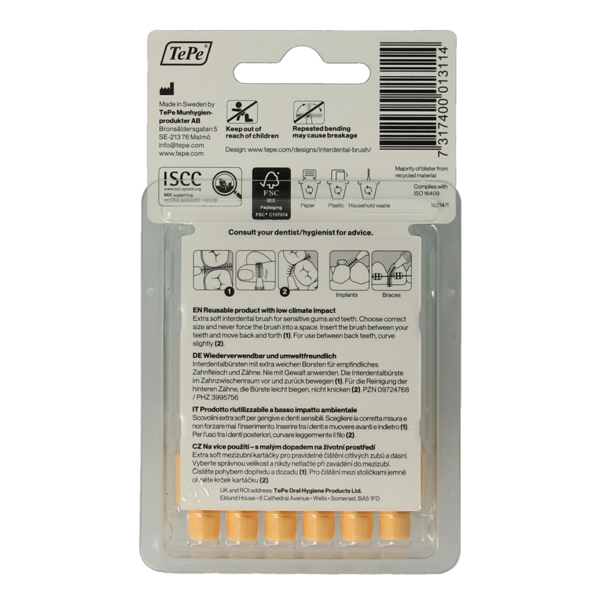 TePe Interdentale rager extra soft licht oranje maat 1 6.00 Stuks