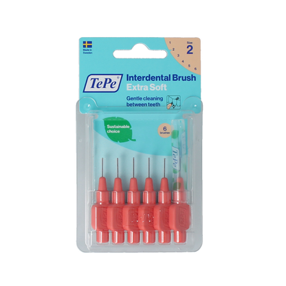 TePe Interdentale rager extra soft licht rood maat 2 6.00 Stuks