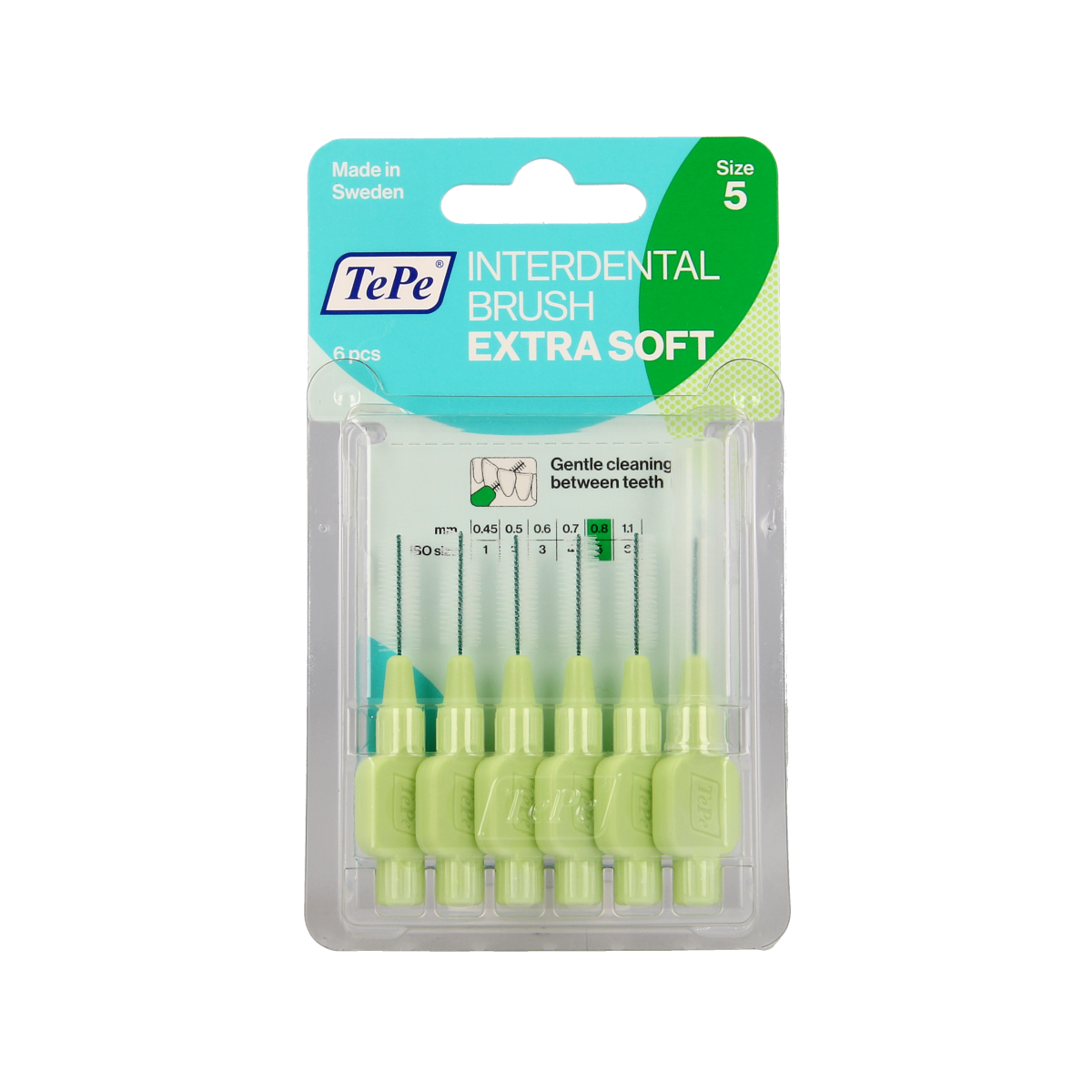 TePe Interdentale rager extra soft licht groen maat 5 6.00 Stuks