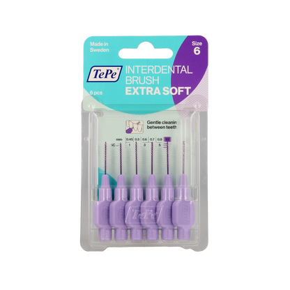 TePe Interdentale rager extra soft licht lila maat 6 6.00 Stuks