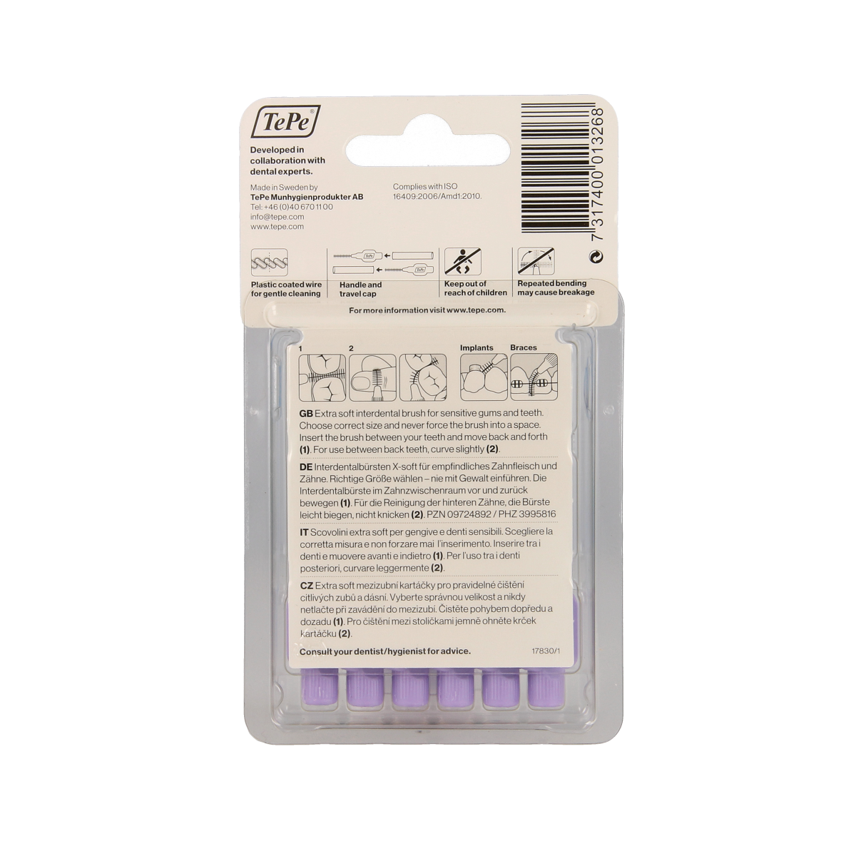 TePe Interdentale rager extra soft licht lila maat 6 6.00 Stuks