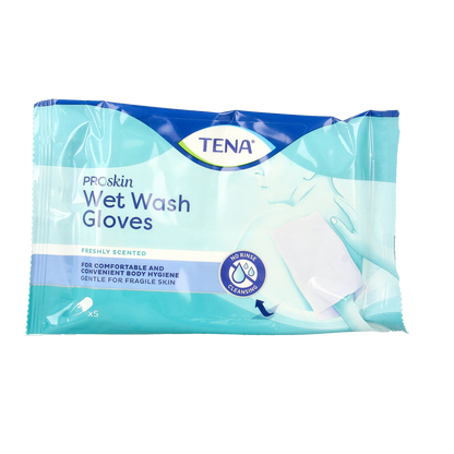 Tena Wet wash glove freshly 5.00 Stuks