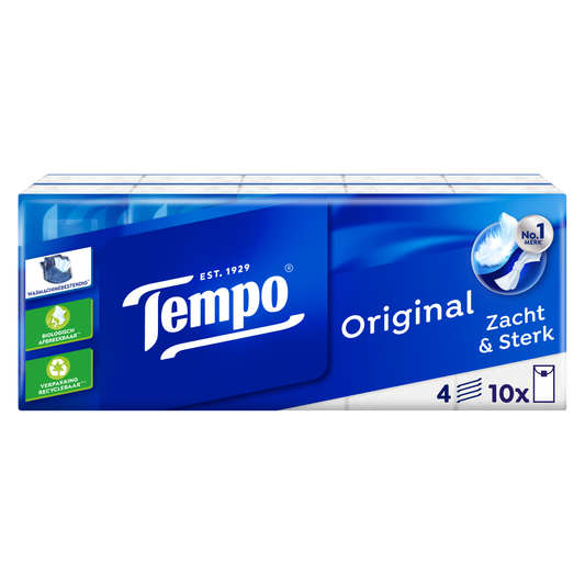 Tempo Regular 10 x 10 stuks 100 Stuks