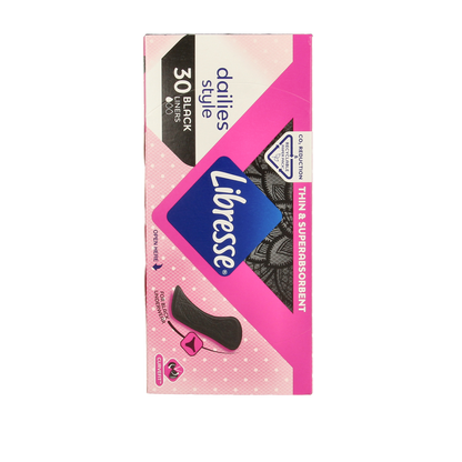 Libresse Inlegkruisjes normaal black 30.00 Stuks