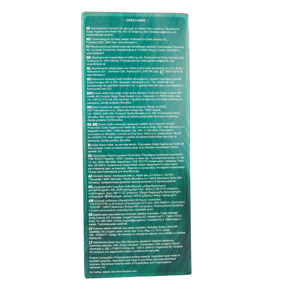 Libresse Inlegkruisjes extra protect long 22.00 Stuks