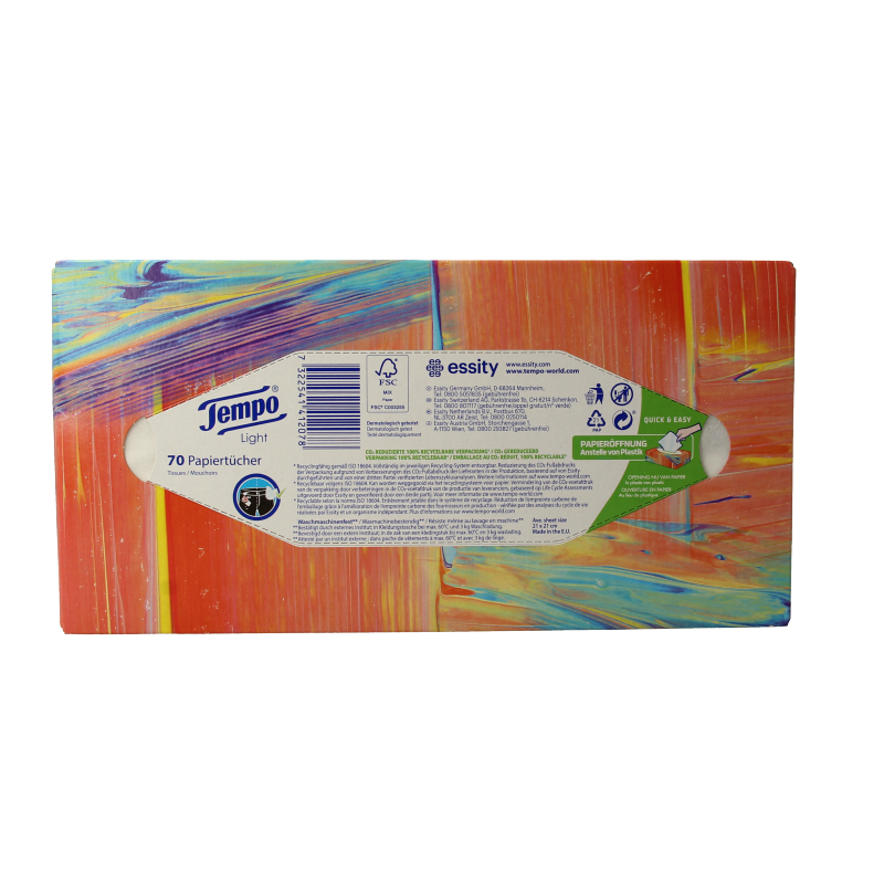 Tempo Tissue box light 3-laags 70 Stuks