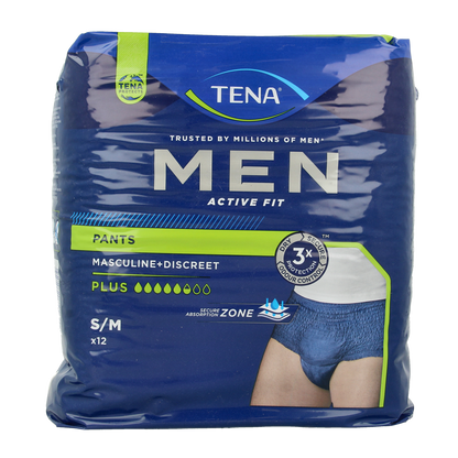 Tena Men active fit pants plus S/M 12.00 Stuks
