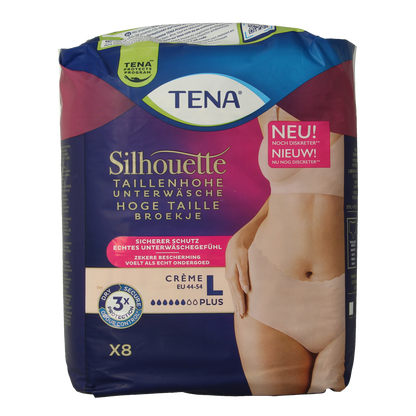 Tena Silhouet plus high waist creme large 8.00 Stuks