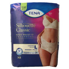 Tena Silhouet plus high waist creme L 8.00 Stuks
