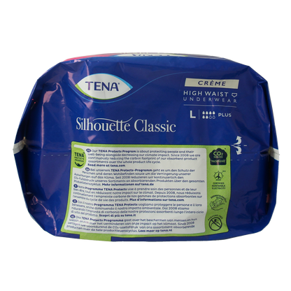 Tena Silhouet plus high waist creme L 8.00 Stuks