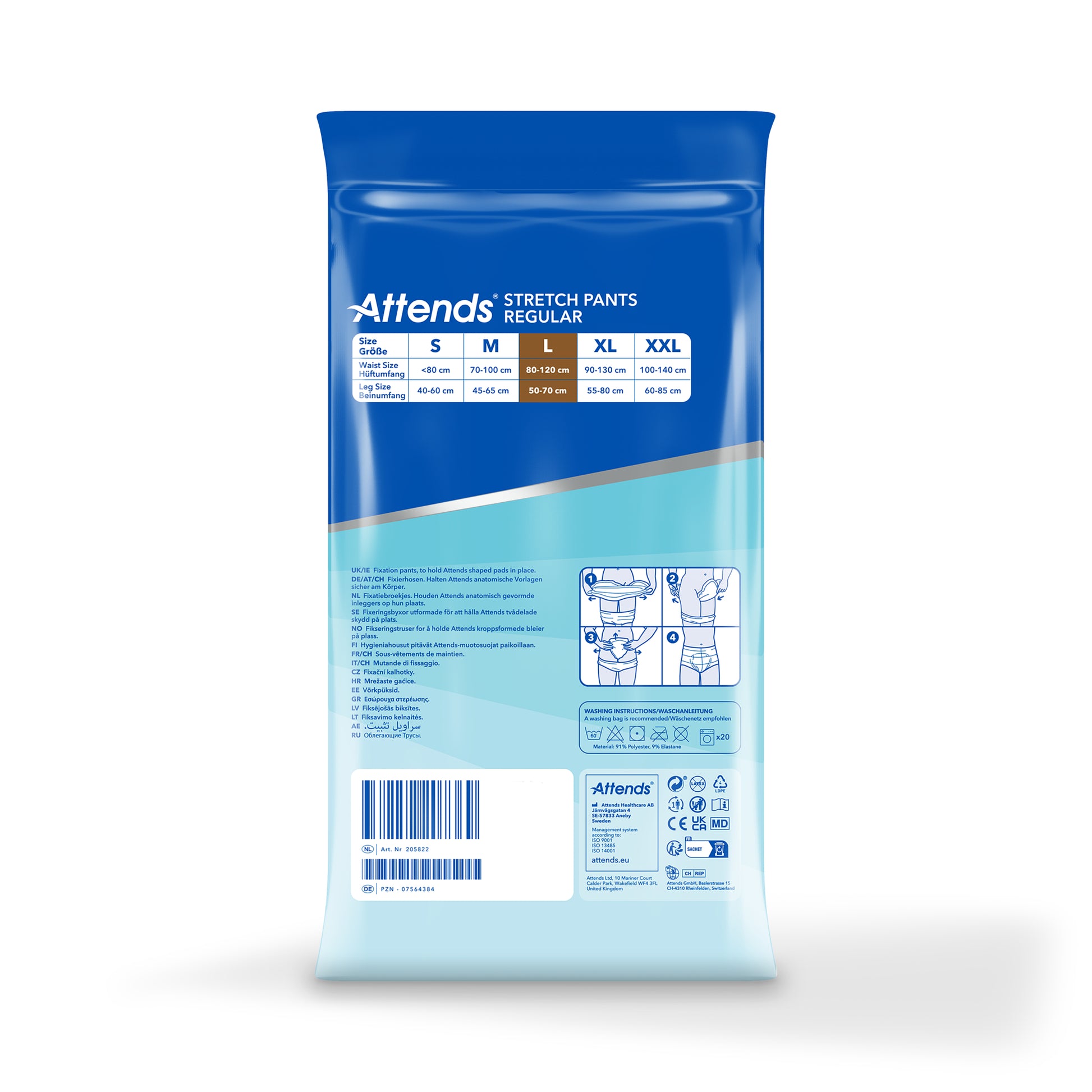 Attends Stretchpants regular maat L 15 Stuks