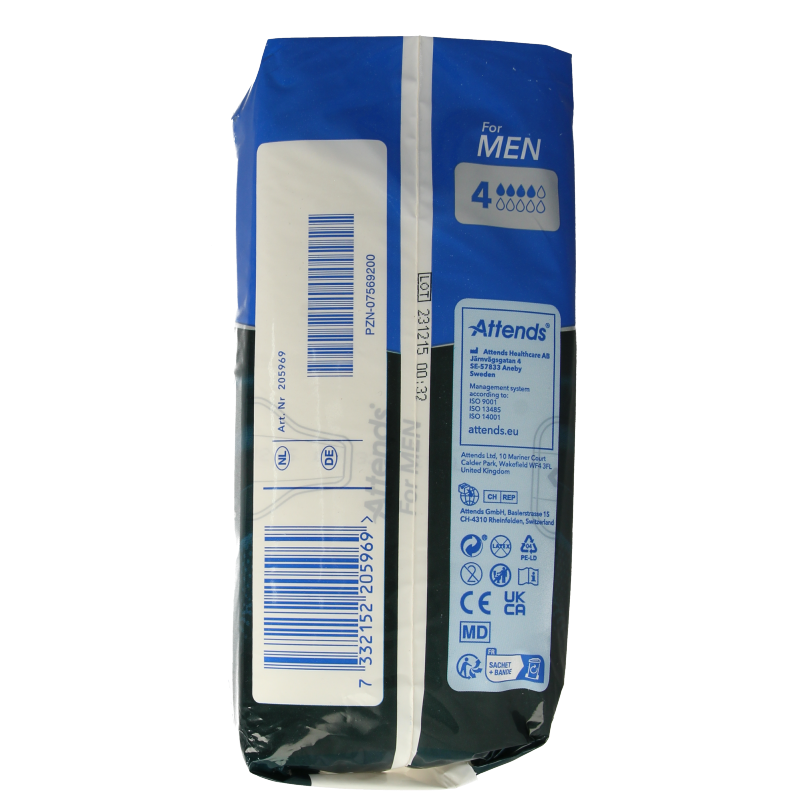 Attends For men 4 14 Stuks