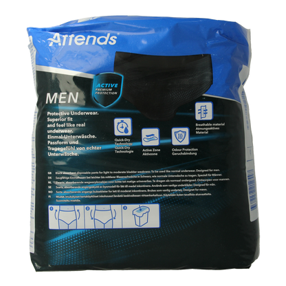 Attends Men discreet underwear zwart maat M 10.00 Stuks