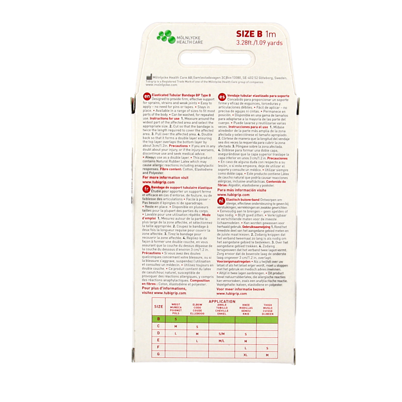 Tubigrip Elastisch buisverband B wit 1520 1 Stuks