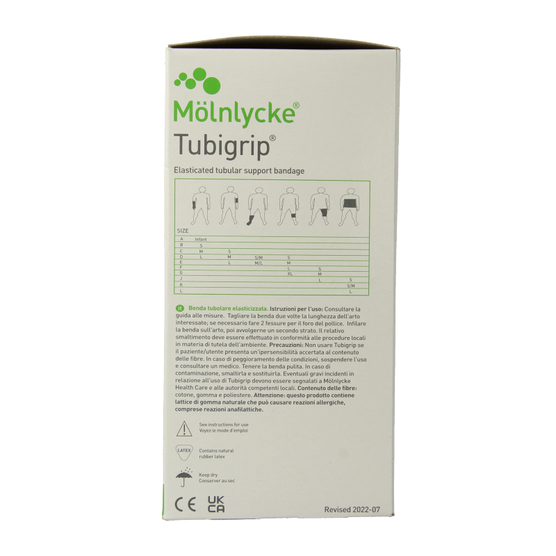 Tubigrip Elastisch buisverband C 10m x 6.75cm wit 1443 1 Stuks