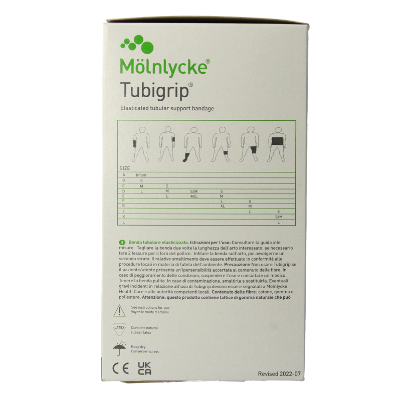 Tubigrip Elastisch buisverband 10m x 8.75cm huidskleur 1 Stuks