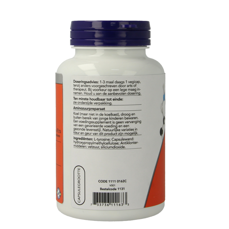 NOW L-Tyrosine 500mg 120 Vegetarische capsules