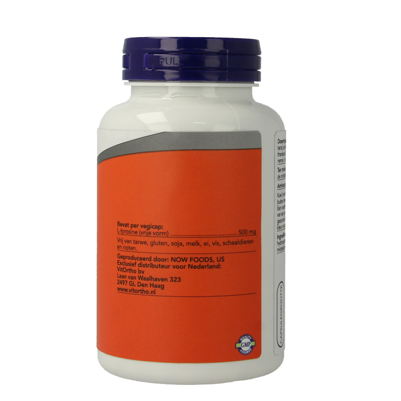 NOW L-Tyrosine 500mg 120 Vegetarische capsules