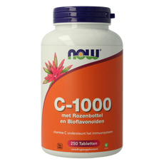 NOW Vitamine C-1000 met rozenbottel en bioflavonoiden 250.00 Tabletten
