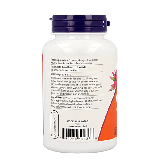 NOW Vitamine C 1000mg bioflavonoiden 100 Vegetarische capsules