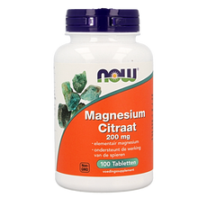 NOW Magnesium citraat 200mg 100 Tabletten