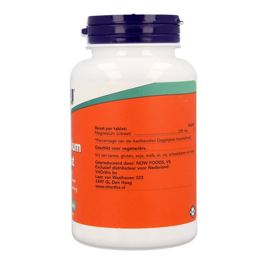 NOW Magnesium citraat 200mg 100.00 Tabletten