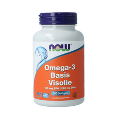 NOW Omega-3 Basis visolie 180mg EPA 120mg DHA 100.00 Softgels