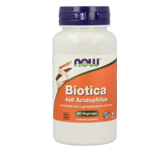 NOW Biotica 4x6 acidophilus 60.00 Vegetarische capsules