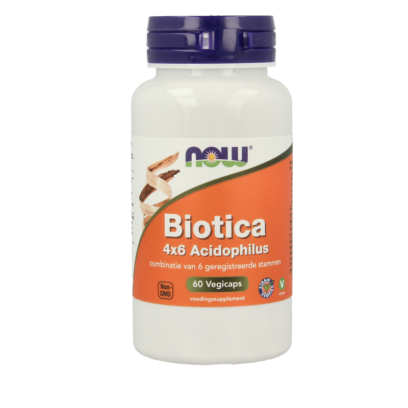 NOW Biotica 4x6 acidophilus 60 Vegetarische capsules
