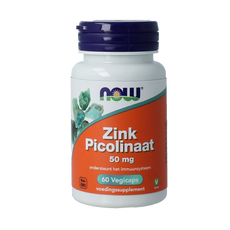 NOW Zink picolinaat 50mg 60.00 Vegetarische capsules