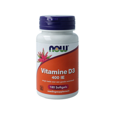 NOW Vitamine D3 400IE 180.00 Softgels