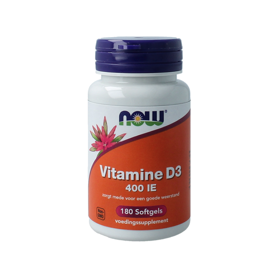 NOW Vitamine D3 400IE 180.00 Softgels