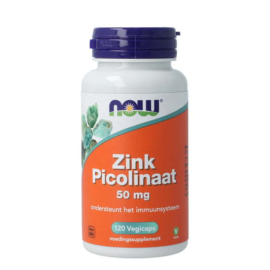 NOW Zink picolinaat 50mg 120.00 Vegetarische capsules