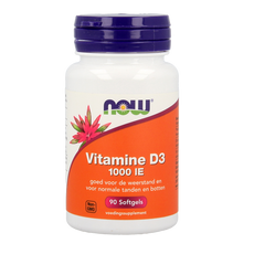 NOW Vitamine D3 1000IE 90.00 Softgels