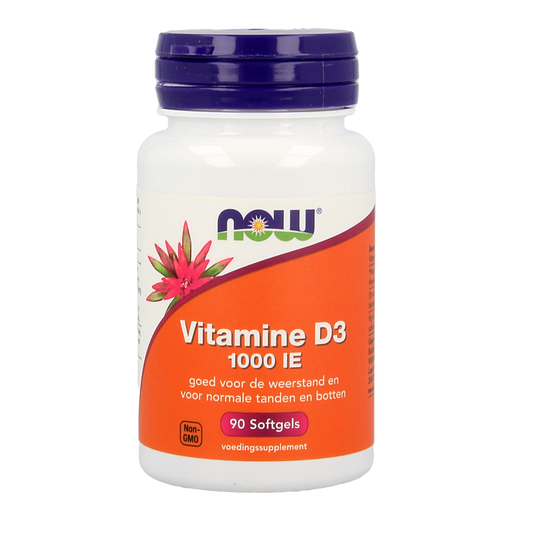 NOW Vitamine D3 1000IE 90.00 Softgels