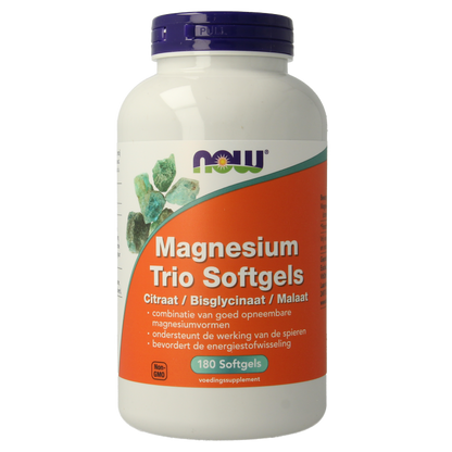 NOW Magnesium trio softgels 180 Softgels