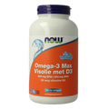 NOW Omega 3 max visolie D3 EPA DHA 180.00 Softgels