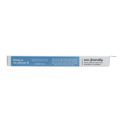 The Humble Co Tandenborstel bamboe adult blauw brush soft 1.00 Stuks