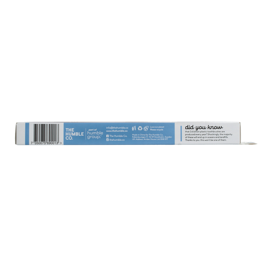 The Humble Co Tandenborstel bamboe adult blauw brush soft 1.00 Stuks