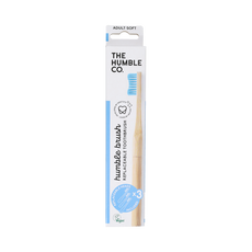 The Humble Co Tandenborstel Bamboe + 3 Borstelkop  blauw 1.00 Stuks