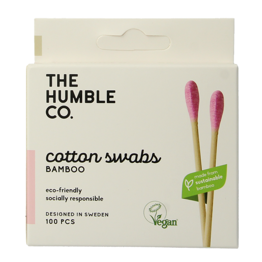 The Humble Co Wattenstaafjes bamboe paars 100 Stuks