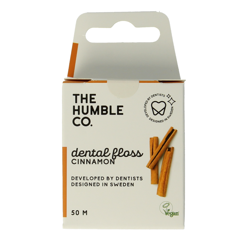 The Humble Co Dental floss cinnamon 50 meter 1 Stuks