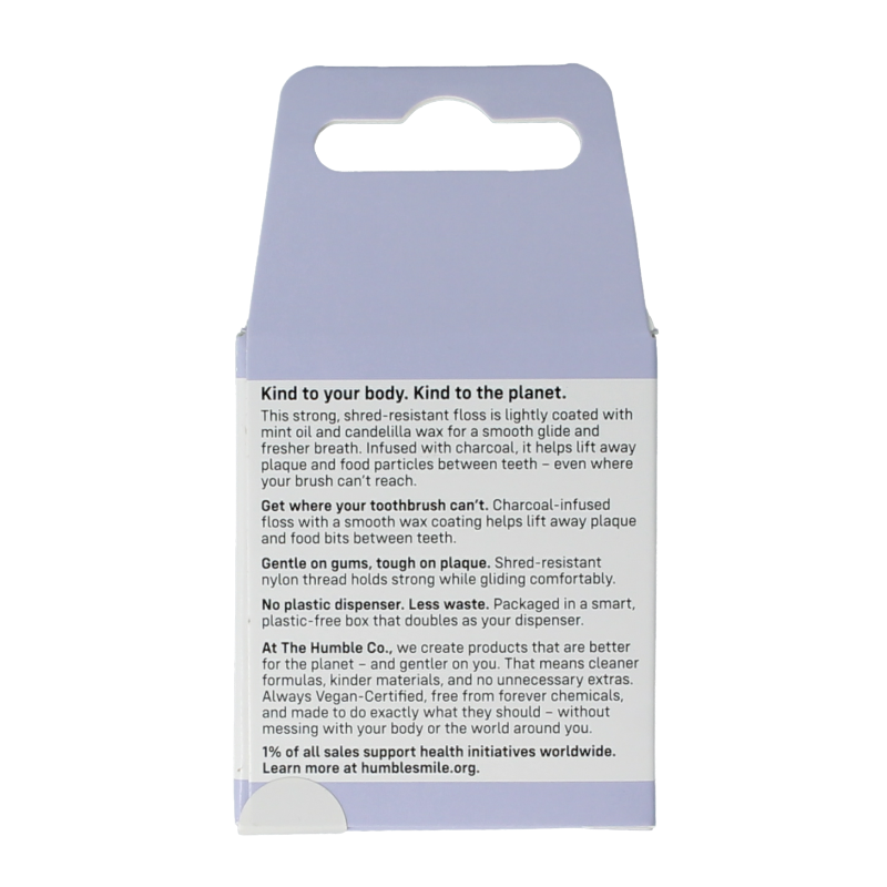 The Humble Co Dental floss charcoal 1 Stuks