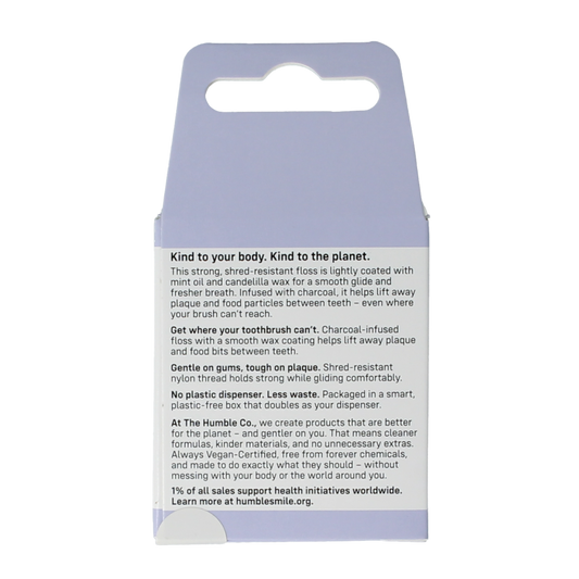 The Humble Co Dental floss charcoal 1.00 Stuks