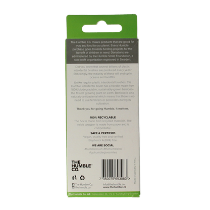 The Humble Co Interdental borstel 0.80 mm groen 6.00 Stuks