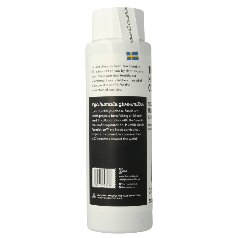 The Humble Co Mondwater Charcoal 500 Milliliter